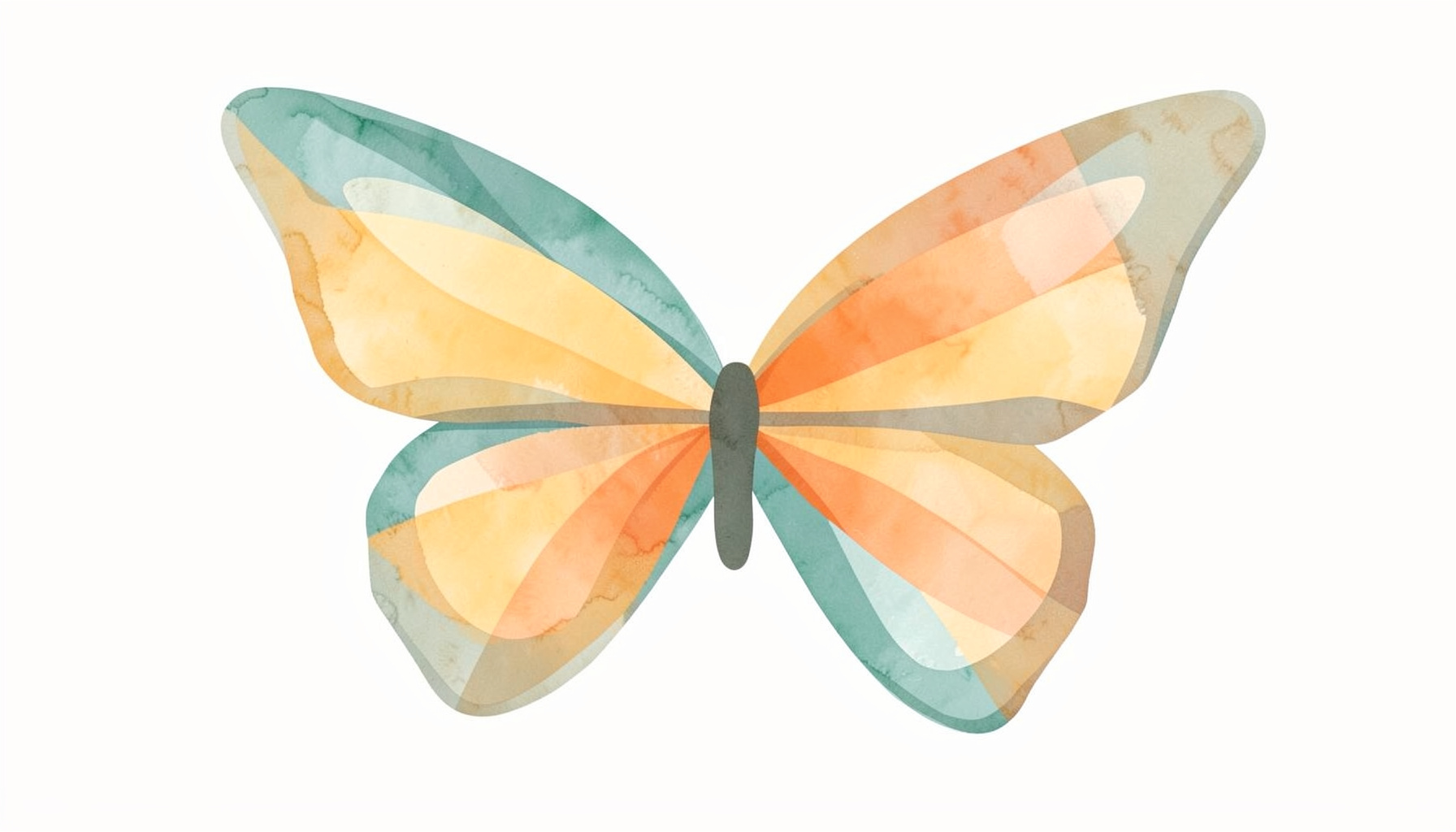 A soft watercolor illustration of layered butterfly wings in muted amber and teal tones, evoking a calm conservation mood.